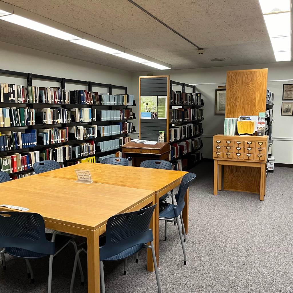 Photo of the Middletown Room local archives. 