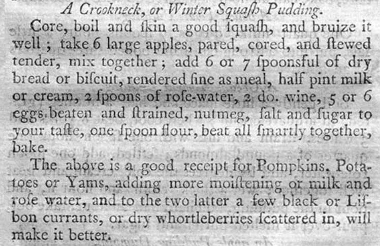Black and white scanned image of a traditional "yam" recipe
